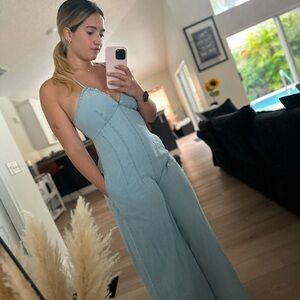 Stylish Light Blue Jumpsuit